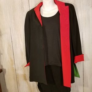 EUC 100% silk jacket 8P